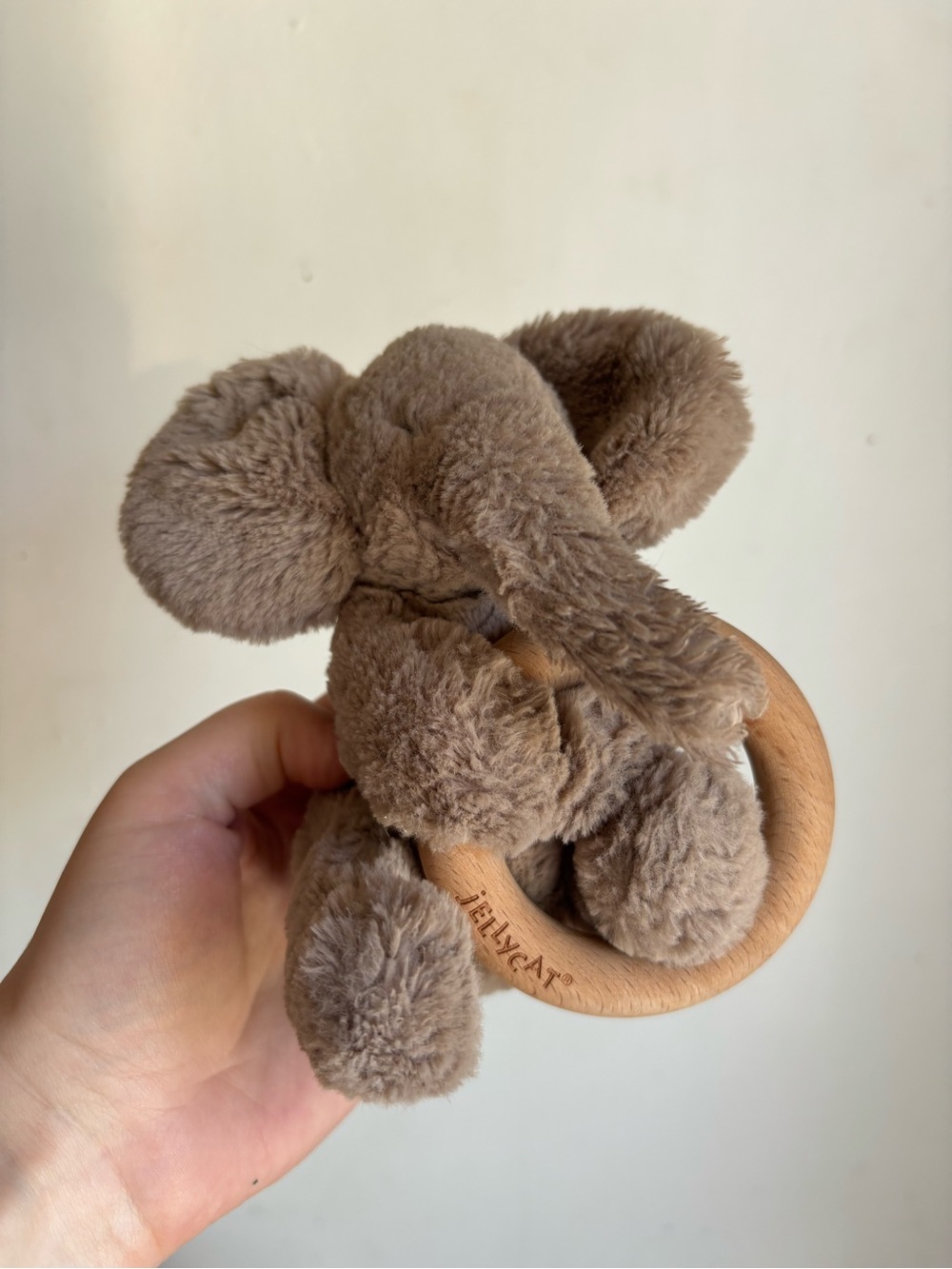 Elephant jellycat rattle teething plush